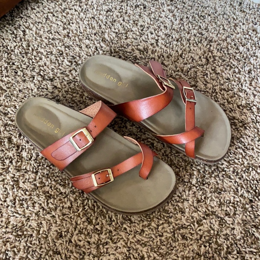 NWOT double buckle sandals